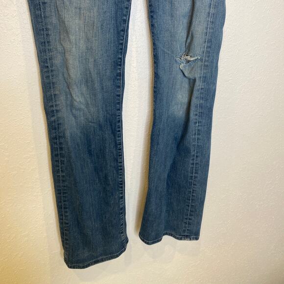 7FAMK Austyn Relaxed Fit Distressed Straight Leg Men’s Jeans Sz 33 Cotton - Picture 3 of 16